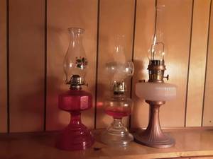 lot 156 image: 3-Oil Lamps  1-Aladdin