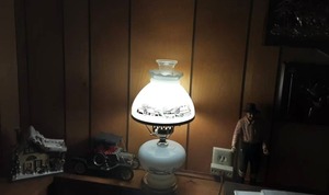 lot 157 image: Log Cabin, Ducks, Lamp, Deer Prints