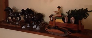 lot 170 image: 3-Horses & Sleigh