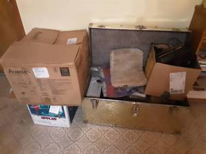 lot 172 image: Trunk, 2-Boxes  Contents Of Misc Housewares