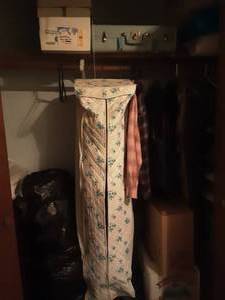 lot 194 image: Contents Of The Closet Luggage, Vintage Clothing & tote Bin With Contents
