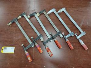 lot 33 image: (6) Bessey 12 Bar Clamps...