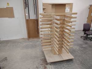 lot 102 image: Rolling Drying Rack, 48x48x78...