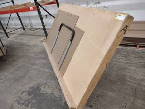 lot 130 image: Steel Cart, 32x26 with Sheet Rack B...