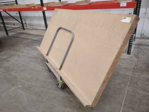 lot 131 image: Steel Cart, 32x26 with Sheet Rack B...