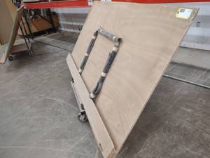 lot 132 image: Steel Cart, 32x26 with Sheet Rack B...