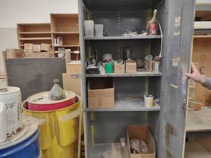 lot 147 image: Metal Cabinet with Contents...