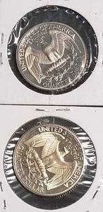 lot 12 image: 2 PROOF WASHINGTON QUARTERS 1977-S 1978-S