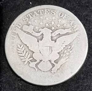 lot 13 image: 1901 BARBER SILVER HALF DOLLAR