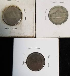 lot 18 image: 3 US COINS 1939 1950 5C, 1930 1C