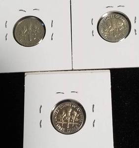 lot 41 image: 3 PROOF ROOSEVELT DIMES 1980-S 1981-S 1982-S