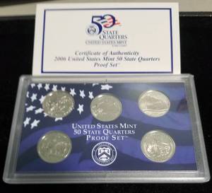 lot 32-A image: 2006 US PROOF STATE QUARTER SET IN ORIGINAL PACKAGING