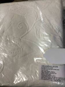 Putnam Matelasse Ivory Cotton King Sham (1 only) , 50170F-K-IVORY, NEW