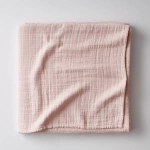 Gossamer Rose Water Solid Cotton King Woven Blanket, KN83-K-ROSE-WATER, NEW