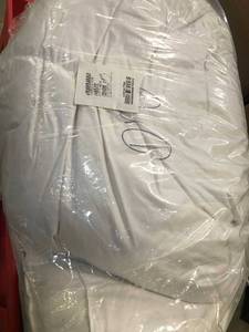 Pillowtop 5 in. Twin Down Featherbed Mattress Topper, FA32-T-WHITE, NEW