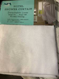 Complete 72 in. White Shower Curtain, CSCDLWH, NEW