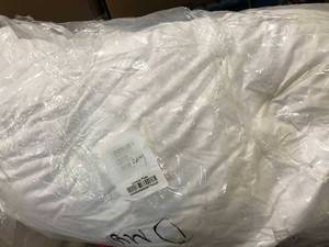 TCS Down-Free Alternative Baffled Square 4 in. Full Softbed Mattress Topper, FA20-F-WHITE, NEW