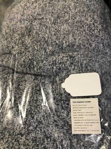 Sweatshirt Knit Navy Twin Reversible Blanket, 85016-T-NAVY, NEW