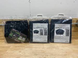lot 23 image: Lot of 3 Outdoor Covers.  GrillFire Pit