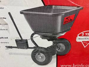lot 30 image: BRINLY-HARDY 125 lb. 2.5 cu. ft. Tow Behind Broadcast Spreader