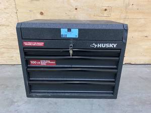 lot 34 image: HUSKY 26 in. W 5-Drawer Tool Chest in Textured Black