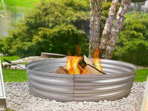 lot 39 image: PLEASANT HEARTH Infinity 36 in. x 13 in. Round Galvanized Steel Wood Fire Ring