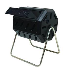 lot 42 image: FCMP OUTDOOR Tumbling Composter with Two Chambers for Efficient Batch Composting