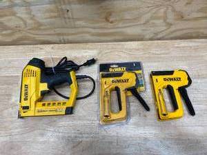 lot 43 image: DEWALT Lot of 3-  Various Staple Guns