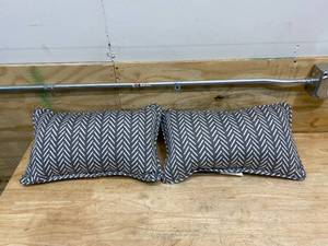 lot 62 image: 20 in. x 12 in. Afton Stone Outdoor Lumbar Pillow (2 Pack)