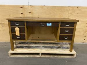 lot 83 image: MARTIN FURNITURE Heritage Half Pedestal Desk