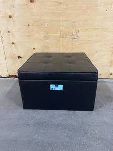 lot 85 image: ORE INTERNATIONAL Black Storage Ottoman