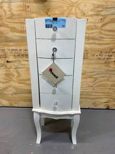 lot 91 image: POWELL COMPANY White Jewelry Armoire