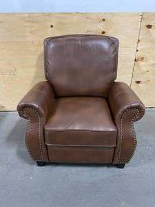 lot 93 image: NOBLE HOUSE Neville 2-Tone Brown PU Leather Recliner