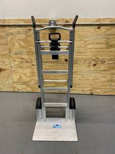 lot 97 image: COSCO 1000 lb. 3-In-1 Aluminum Assisted Hand Truck with Flat Free Wheels