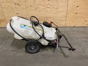 lot 98 image: BRINLY-HARDY 15 Gal. Tow-Behind Self-Storing Lawn Sprayer