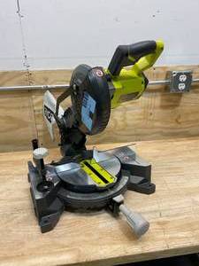 lot 110 image: RYOBI 18-Volt ONE Cordless 7-14 in. Compound Miter Saw (Tool Only)