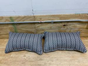 lot 118 image: 20 in. x 12 in. Afton Stone Outdoor Lumbar Pillow (2 Pack)