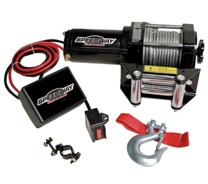 lot 120 image: SPEEDWAY 3000 lb. 12-Volt Capacity Electric Winch