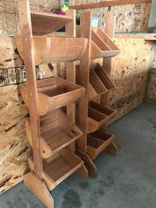 (2) Wooden Display Bins