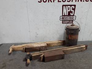 lot 31 image: Queen Incubator Water Can Dated 1908 and (2) Antique Corn Seeders