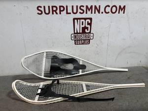 lot 51 image: Pair of Metal Frame Snow Shoes by Flagpoles Inc.