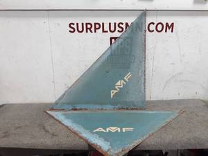 lot 1C image: (2) Vintage AMF Bowling Pin Visor Inserts - Metal and Perforated to be Backlit