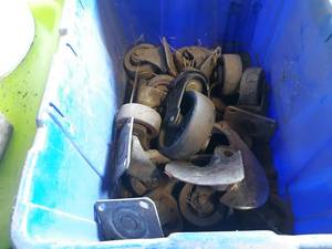 lot 703 image: Bin of Assorted Caster Wheels
