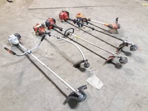 lot 666 image: Lot of 5 Weed Trimmers for Repair or Parts