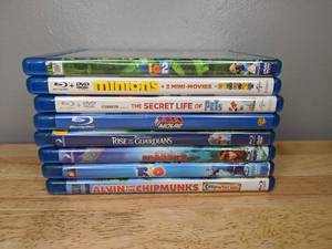 lot 63 image: Eight Kids Blu Ray Movies Rio Lego Minions