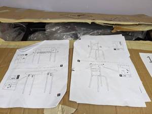 lot 107 image: Metal Table and Chair
