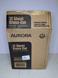 lot 29 image: Aurora 12 Sheet Cross Cut Paper Shredder