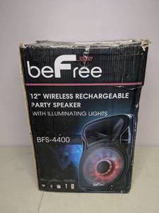 lot 33 image: be Free 12 Wireless Rechargeable Party Bluetooth Speaker Illuminating Lights