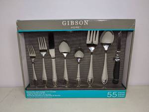 lot 41 image: Gibson 55 Piece Flatware and Serving Set