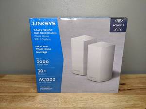 lot 167 image: Brand New Linksys 2 Pack Velop Dual Band Routers Whole Home WiFi 5 System